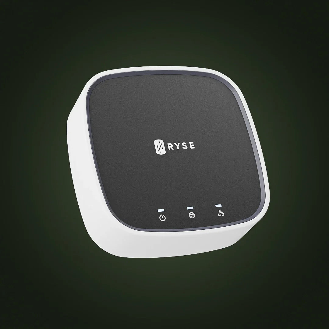RYSE SmartBridge, the Wi-Fi hub that lets multiple household members share control of RYSE smart shades from the RYSE app.